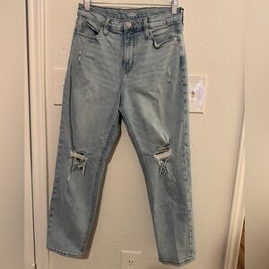 Old Navy Light Blue Distressed Loose Boyfriend Jeans